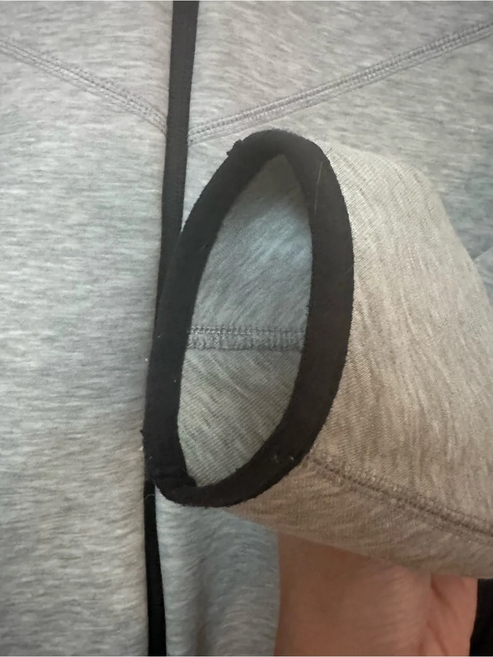 Nike Light Grey Full-Zip Hoodie with Black Accents